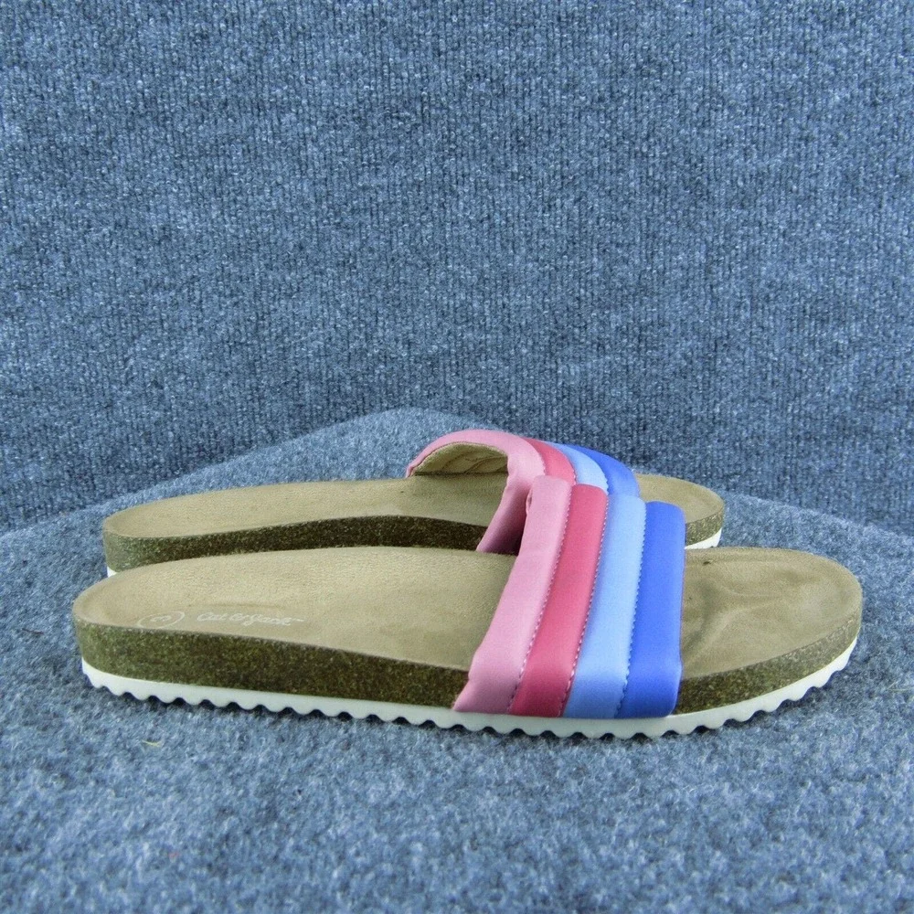 Cat & Jack‎ Youth Girls Slide Shoes Multicolor Synthetic Slip On Size 3 Medium
